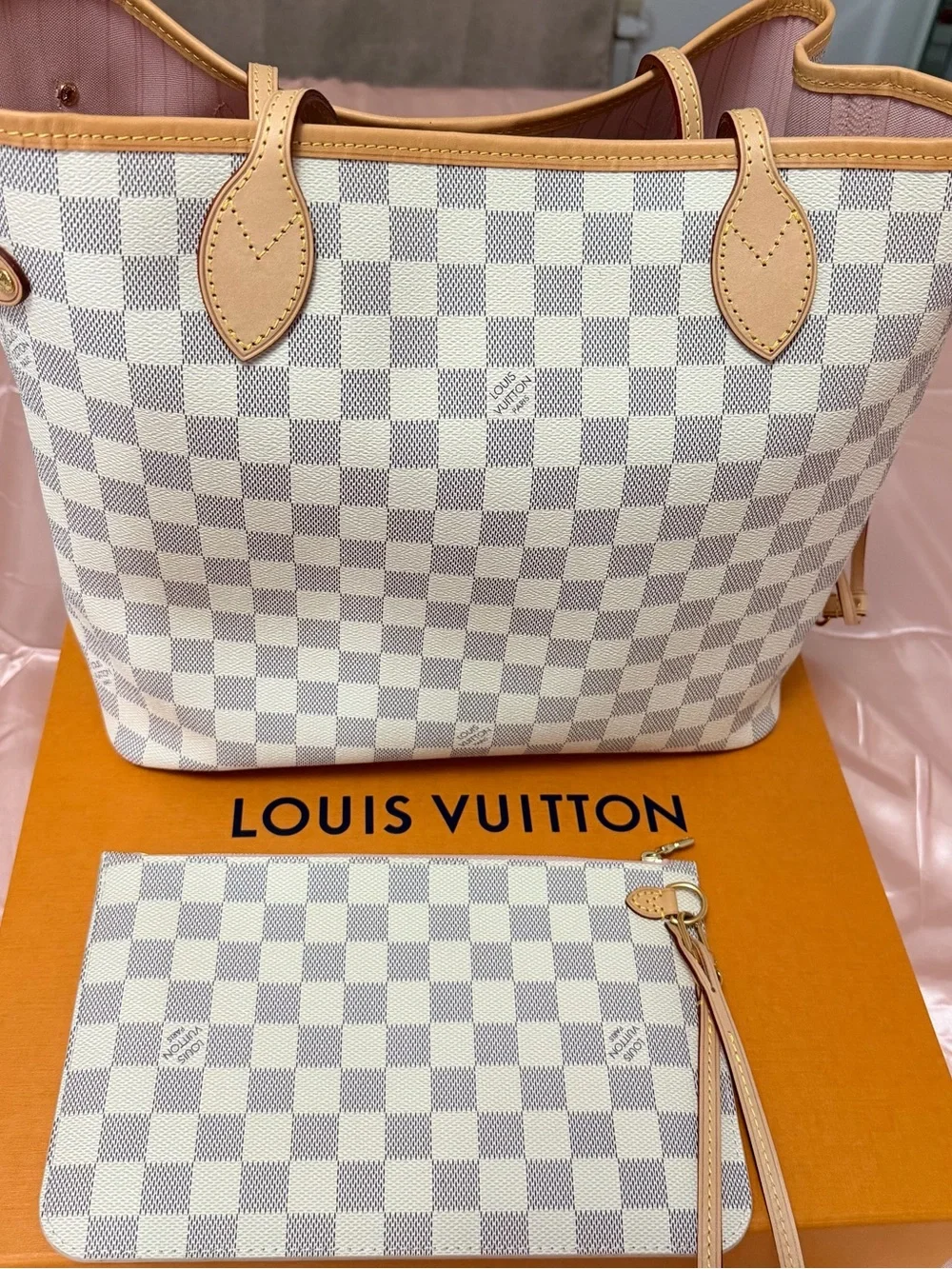 Louis Vuitton Orange Box with Branded Documents